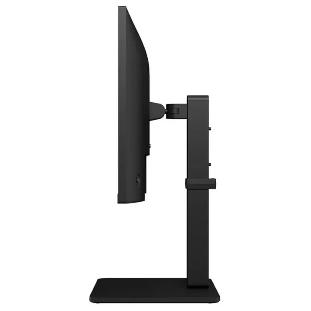 Monitor LG 24BA650 de 24 pulgadas, panel IPS delgado, frecuencia 100 Hz, color negro, soporte ajustable en altura con peana estable y gestión de cables