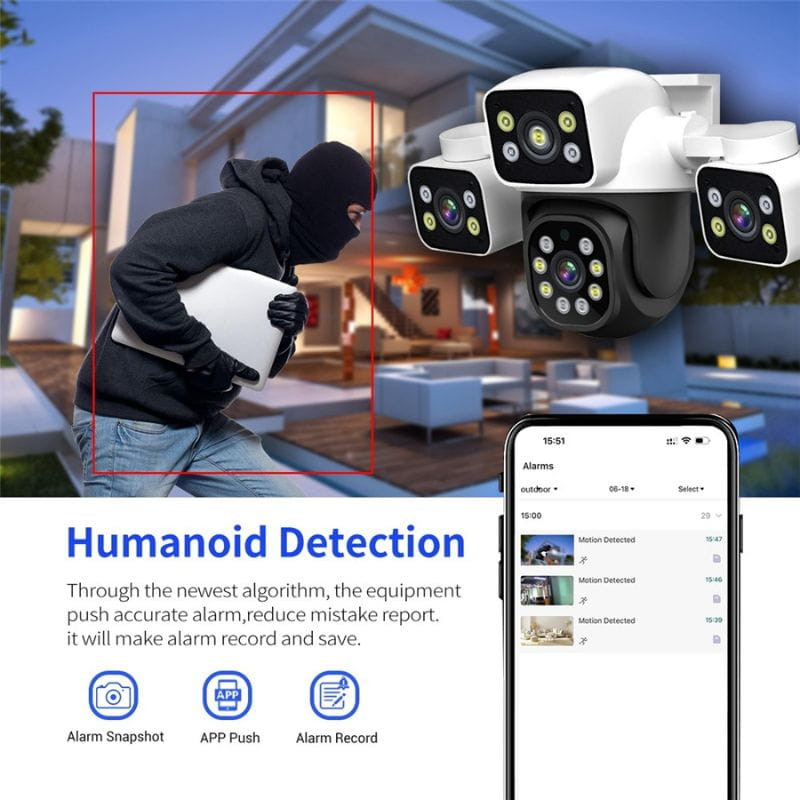 Escam PT223 - Caméra de surveillance extérieure. Détection de personnes