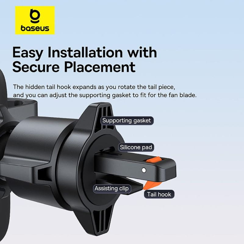 Baseus Metal Age 3 - Soporte de teléfono para coche de fácil instalación