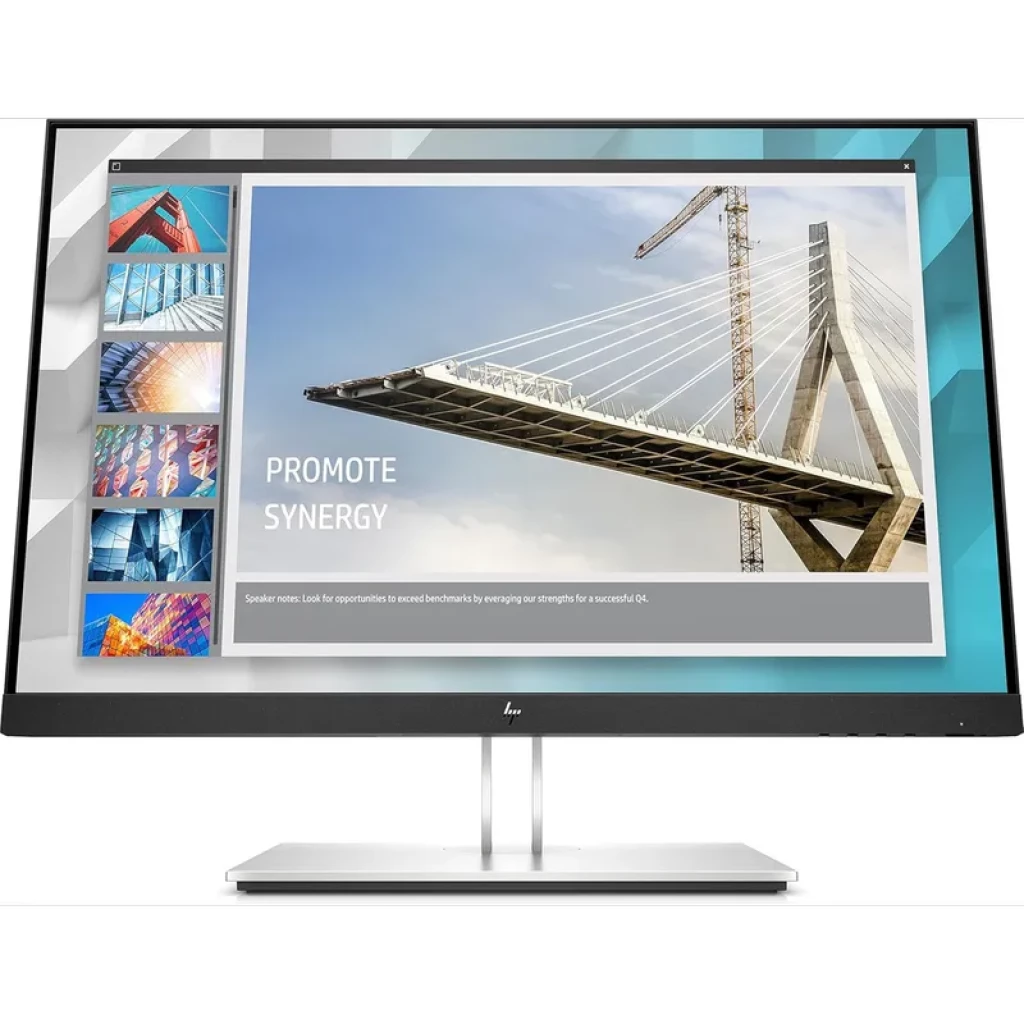 Monitor HPE24i G4 de 24 pulgadas, panel IPS, biseles delgados, base metálica ajustable, pantalla nítida ideal para trabajo y multitarea