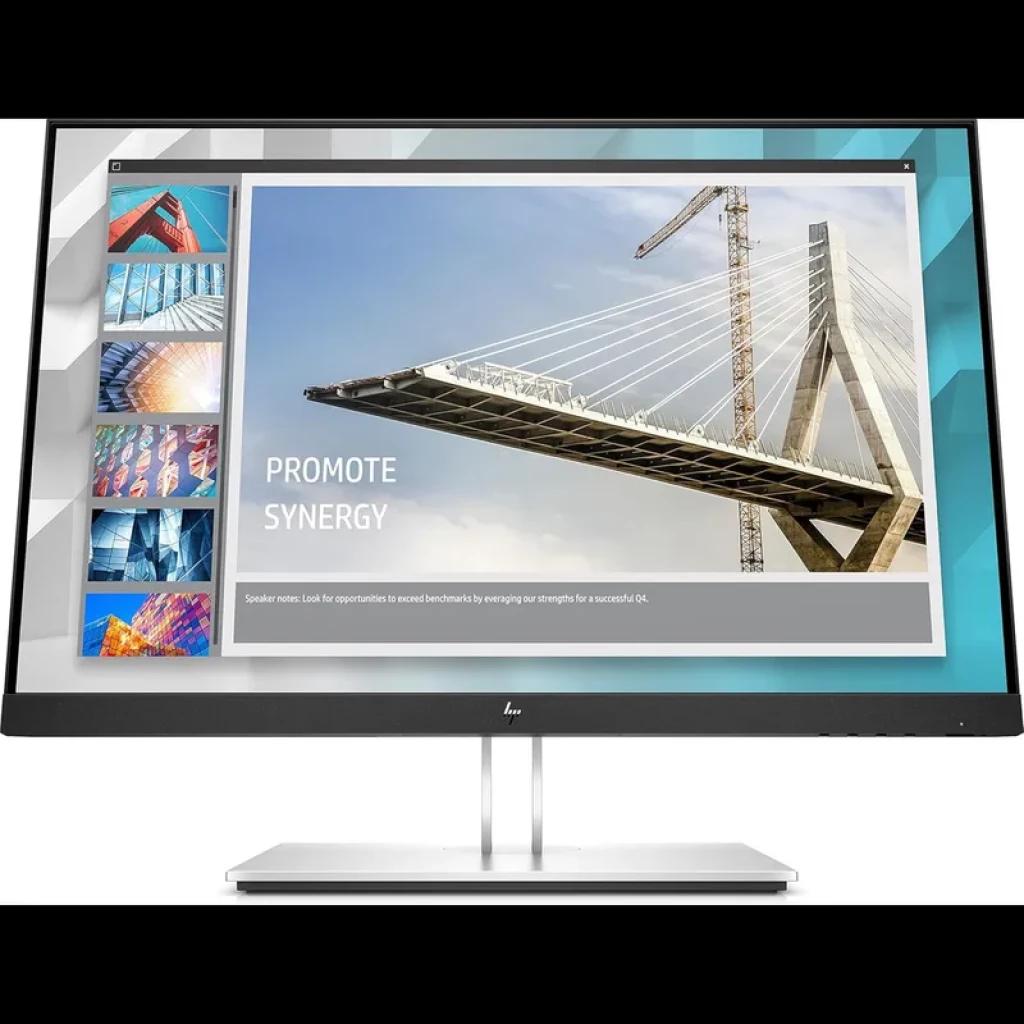 Monitor HPE24i G4 de 24 pulgadas, panel IPS, biseles delgados, base metálica ajustable, pantalla nítida ideal para trabajo y multitarea