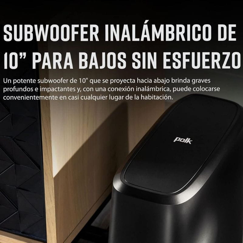 Polk Magnifi Mini Ax 2.1 Dolby Atmos - Barra de Sonido, con subwoofer de 10 pulgadas