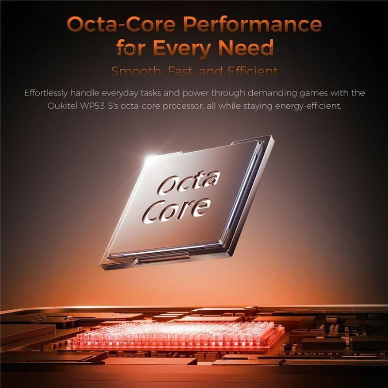 Oukitel WP53 Pro 8 GB/256 GB Preto Rugged, processador