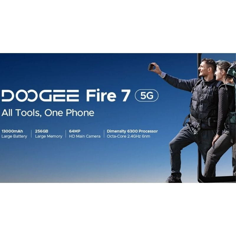 Doogee Fire 7 4 GB/256 GB Cinza Rugged, características