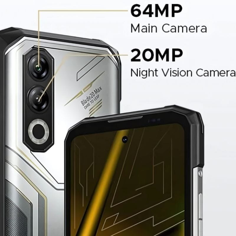 Doogee Blade 20 Max 12GB/1TB Rojo Rugged - sistema de cámaras