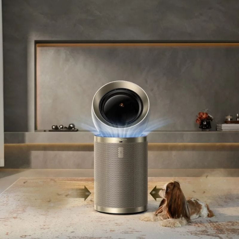 Dreame AirPursue PM20 Bronce, Blanco - Purificador de Aire, imagen con un perro