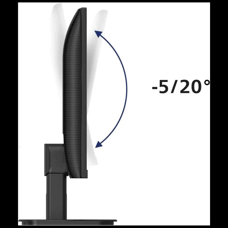 Monitor Philips 27E1N1800A/00 de 27 pulgadas con inclinación ajustable de -5 a 20 grados, perfil delgado, soporte estable y acabado negro elegante