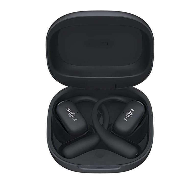 SHOKZ OpenFit 2+ Negro - Auriculares Inalámbricos Bluetooth, imagen en el estuche de carga