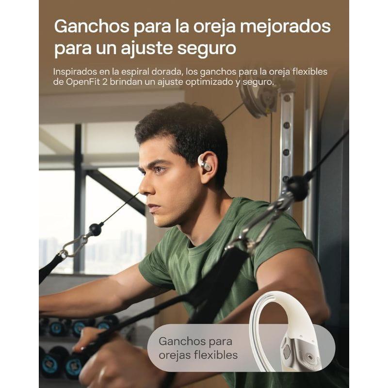 SHOKZ OpenFit 2 Negro– Auriculares Inalámbricos Bluetooth, diseño de gancho