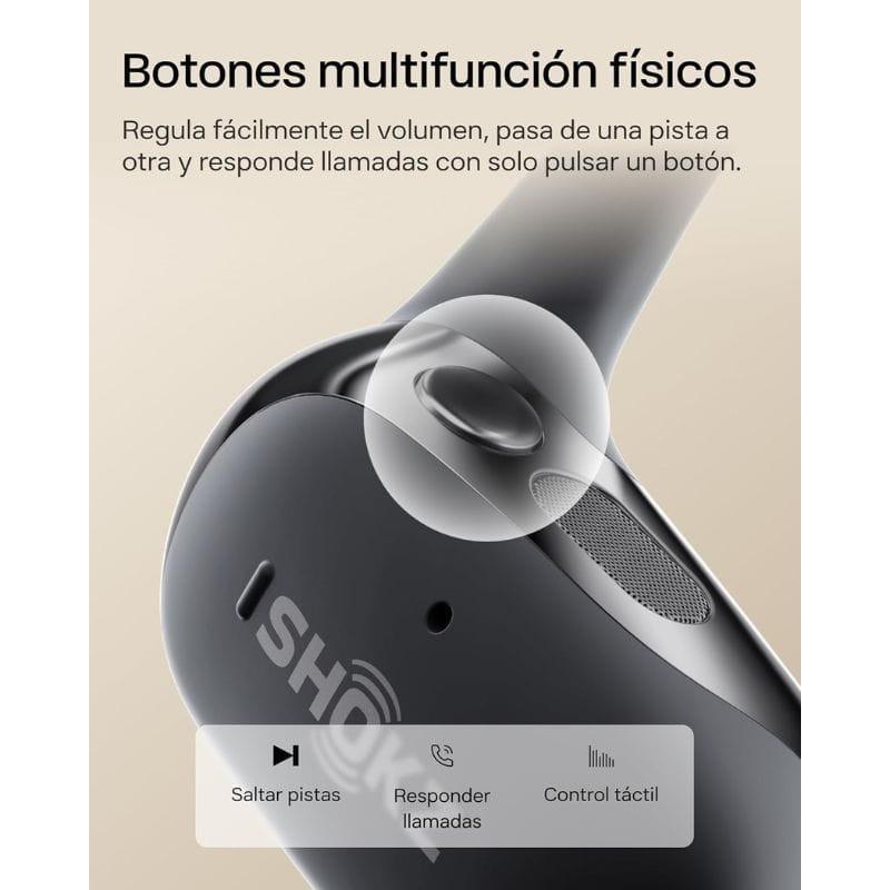 SHOKZ OpenFit 2 Negro– Auriculares Inalámbricos Bluetooth, imagen botones multifunción