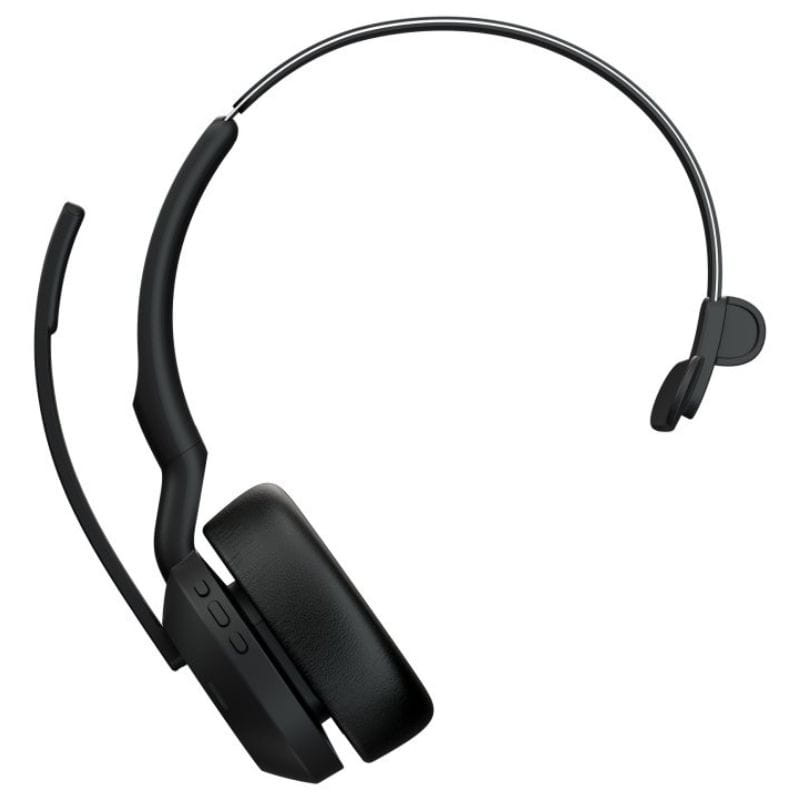 Jabra Evolve2 55 Noir - Casque Bluetooth mono, vue de face