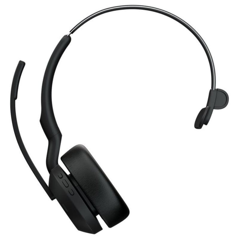 Jabra Evolve2 55 Noir - Casque Bluetooth mono, vue de face