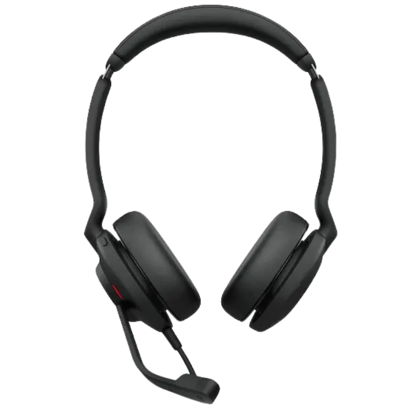Jabra Evolve2 30 SE Negro, auriculares con cable con diadema acolchada, almohadillas supraaurales, micrófono boom abatible y acabado mate profesional
