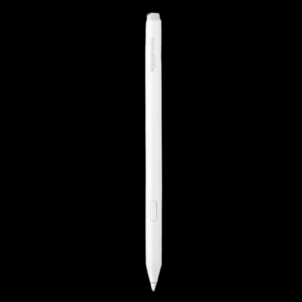 Rakuten Kobo Stylus 2 Branco para eBooks com corpo fino, botão lateral, ponta fina e carregamento USB-C; design minimalista e ergonómico