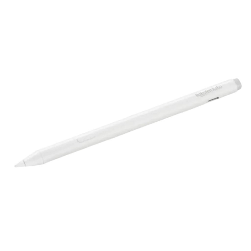 Rakuten Kobo Stylus 2 Branco para eBooks com ponta fina, corpo ergonómico e acabamento mate; carregamento USB-C e design leve para uma escrita precisa