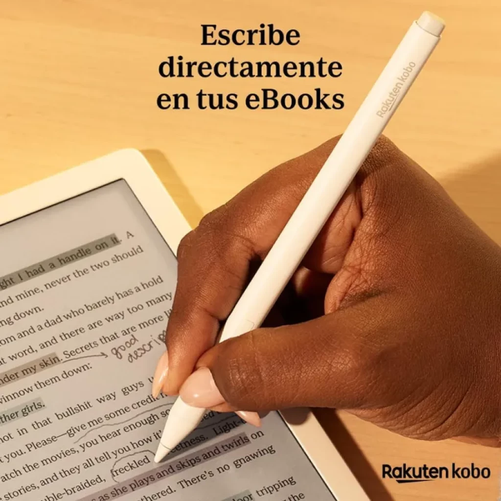 Rakuten Kobo Stylus 2 Branco: caneta digital elegante com ponta fina, corpo ergonómico e carregamento USB-C para escrever e anotar com precisão em eBooks