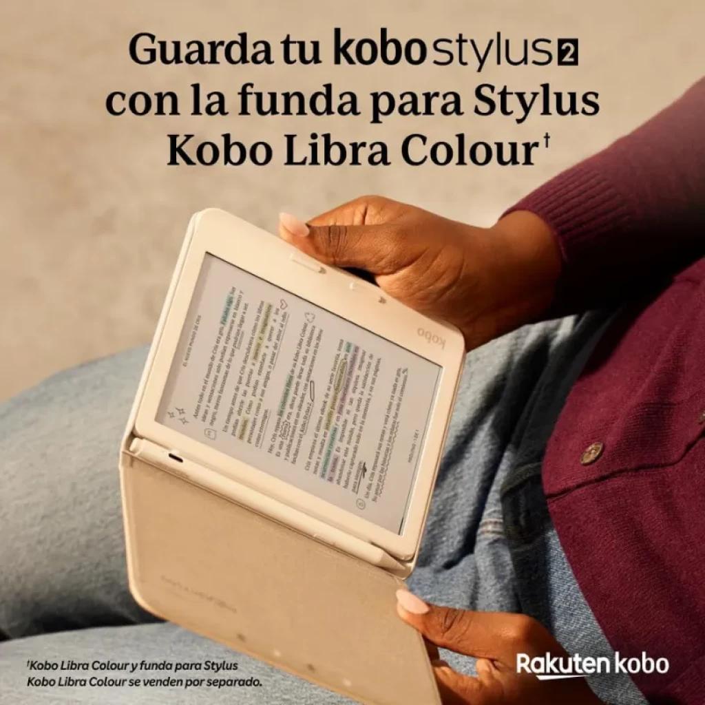 Rakuten Kobo Stylus 2 Branco para eBooks com carregamento USB-C, corpo branco com clipe e ponta fina intercambiável, ideal para tomar notas precisas