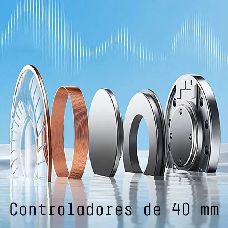 Havit H655BT Bege - Auriculares Bluetooth com controladores de 40 mm