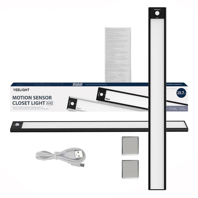Yeelight Closet Sensor Light 40cm - negro 4000 K, contenido de la caja