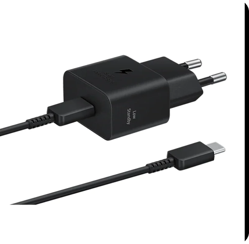 Cargador Ultrarápido 25W con cable Samsung - Negro