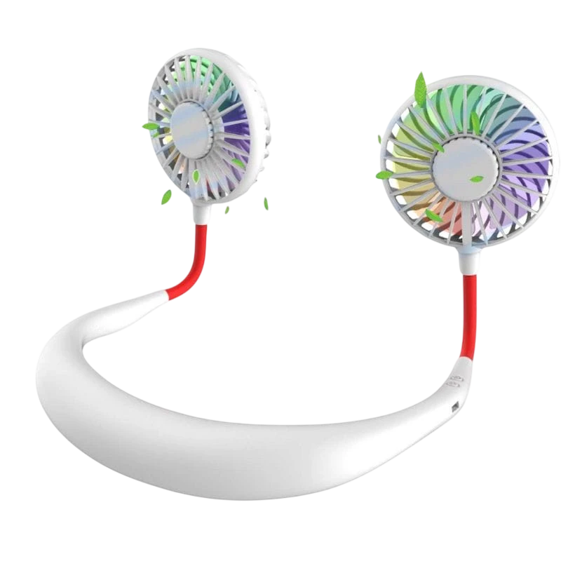 Ventilador de Cuello con Aromaterapia y Luces Blanco