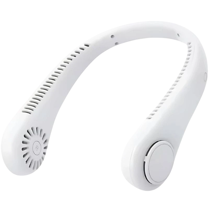 Ventilateur de cou silencieux à 3 vitesses, 1800 mAh, rechargeable par USB