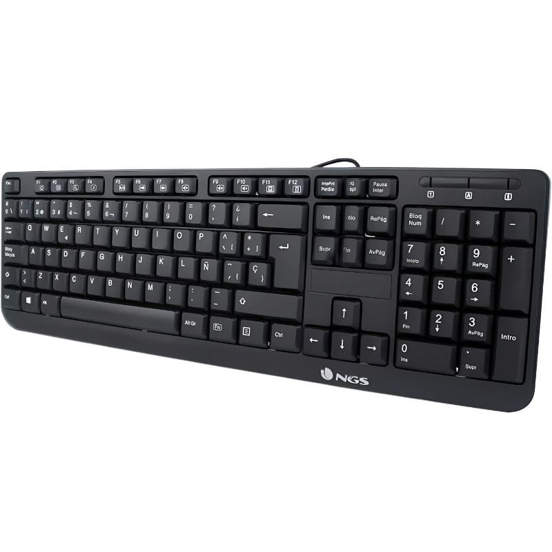 NGS FunkyV3 Teclado (Español) Membrana QWERTY Cable, imagen lateral