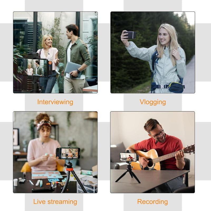 COMICA Vimo S-UC Micrófono Lavalier Inalámbrico con Cancelación de Sonido (USB-C) Negro, usos