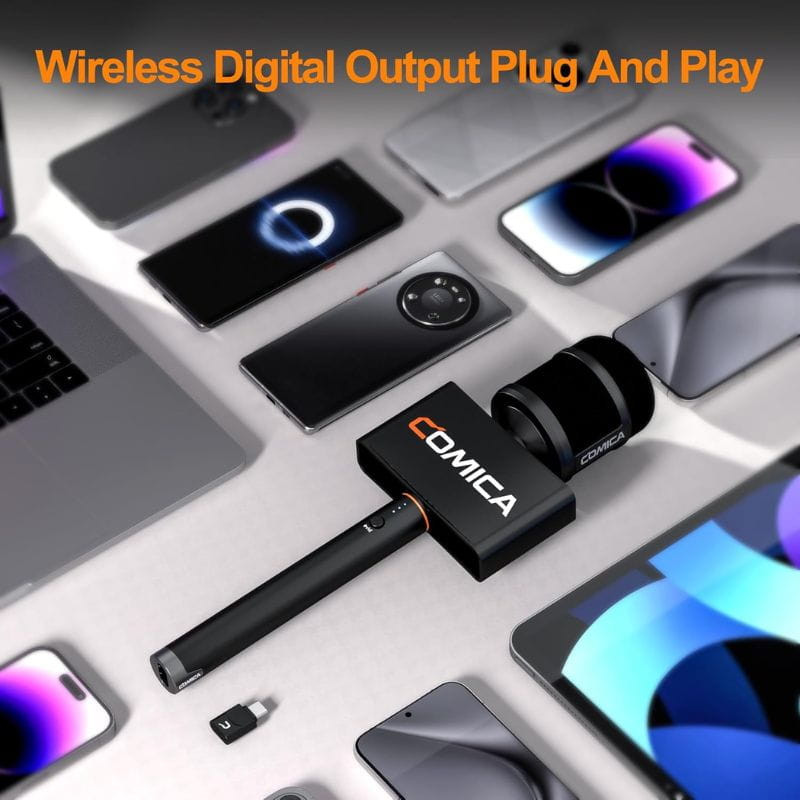 COMICA Revo S Micrófono Inalámbrico de mano para entrevistas USB-C, compatibilidad