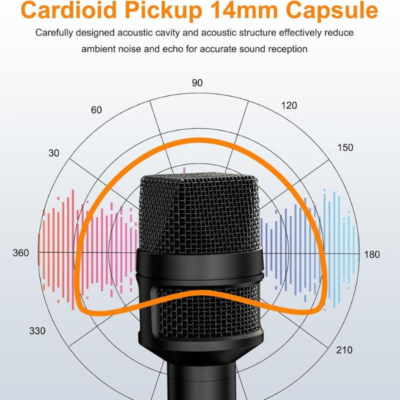 COMICA Revo S Micrófono Inalámbrico de mano para entrevistas USB-C, cápsula de 14mm