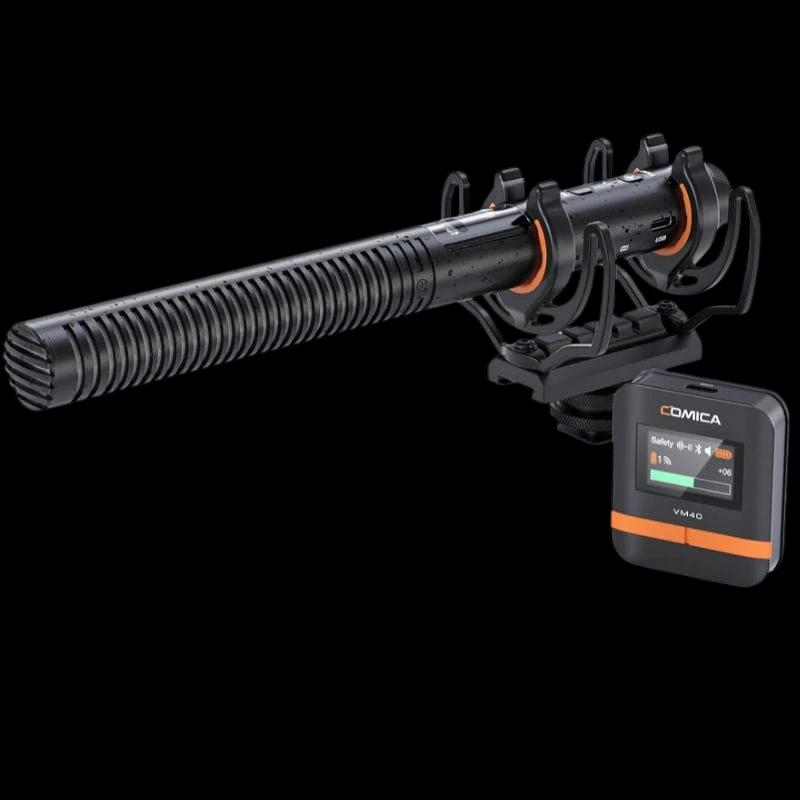 COMICA VM40 Microfone sem fio com 32 GB de gravação integrada e flutuante