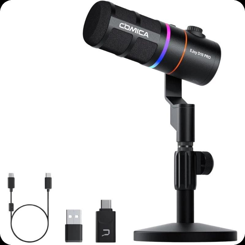 COMICA EJoy D10 Pro (D) Microphone sans fil pour jeux vidéo Noir