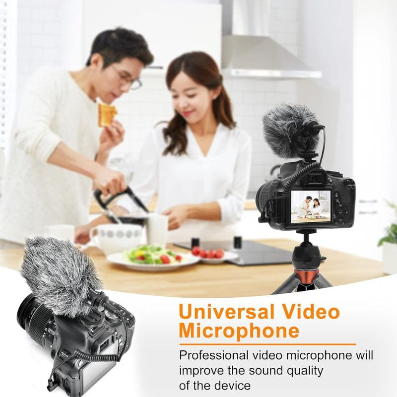 COMICA VM10-K2 PRO Trépied avec microphone - Kit vidéo pour smartphones, microphone universel