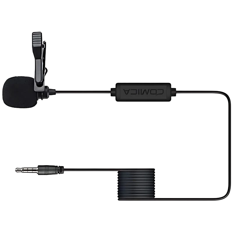 COMICA Micrófono Lavalier para Smartphone TRRS 4.5 m