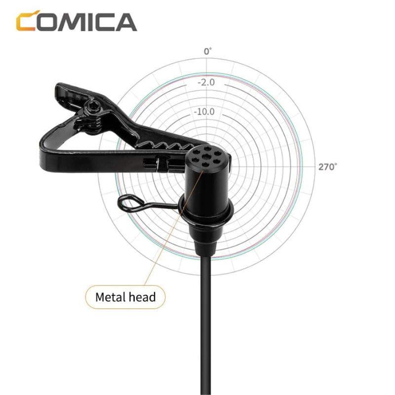 COMICA Micrófono Lavalier para Smartphone TRRS 4.5 m, imagen interior