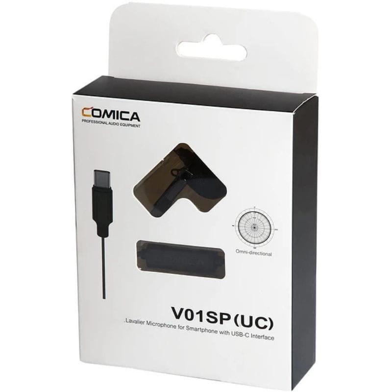 COMICA Microphone Lavalier pour Smartphone USB-C 4,5 m, image de la boîte