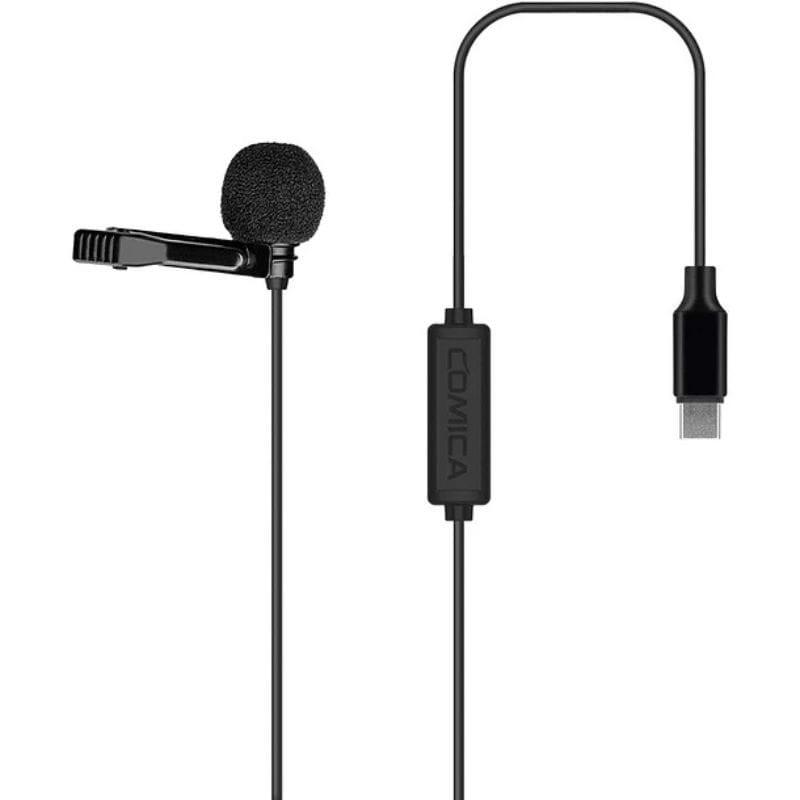 COMICA Microphone Lavalier pour Smartphone USB-C 4,5 m, image frontale