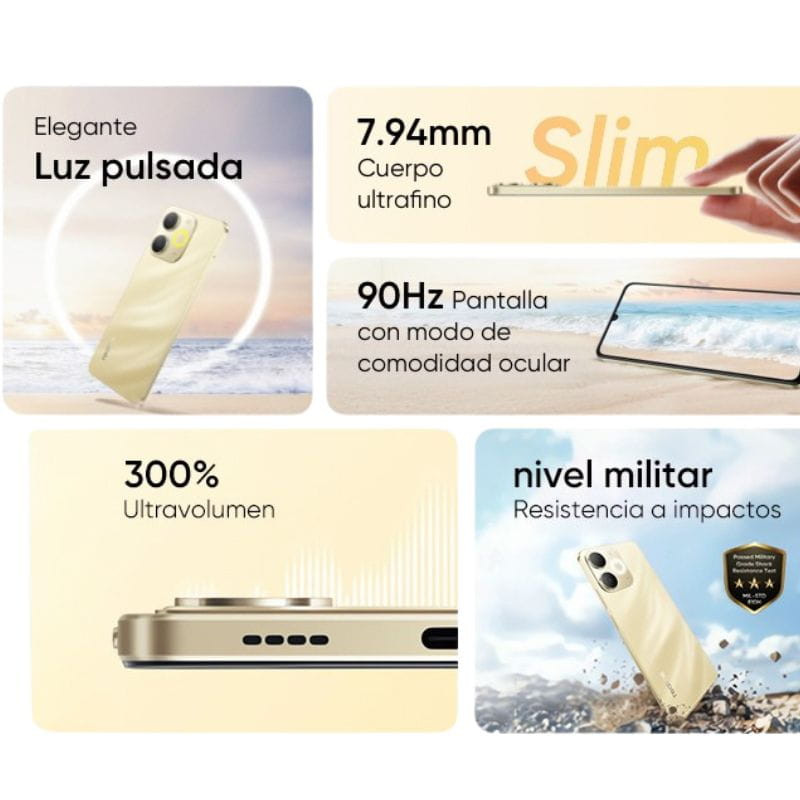 Realme Note 70T 4GB/128GB Negro, características de la pantalla.