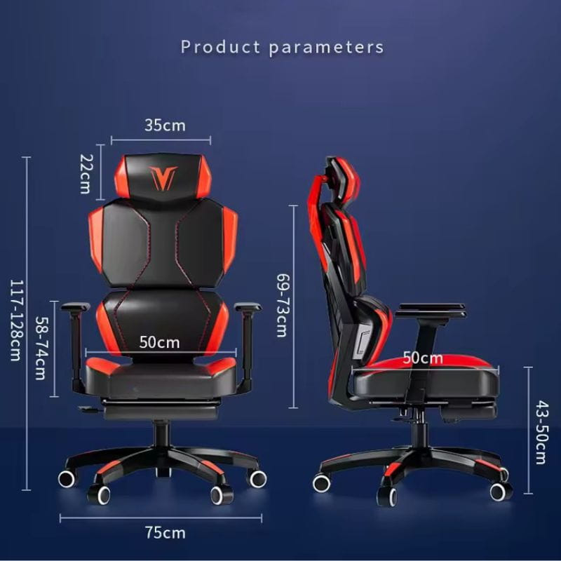Silla Gaming Ergonómica Obidos Roja, medidas