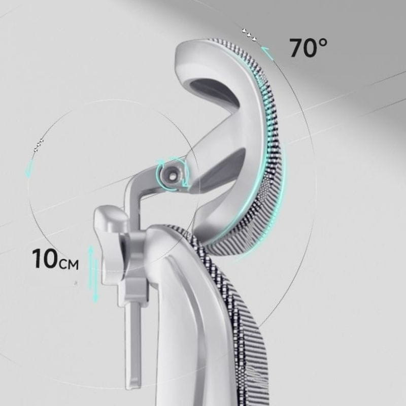 Powerbasic Silla de Oficina Ergonómica Beja Gris, características del reposacabezas