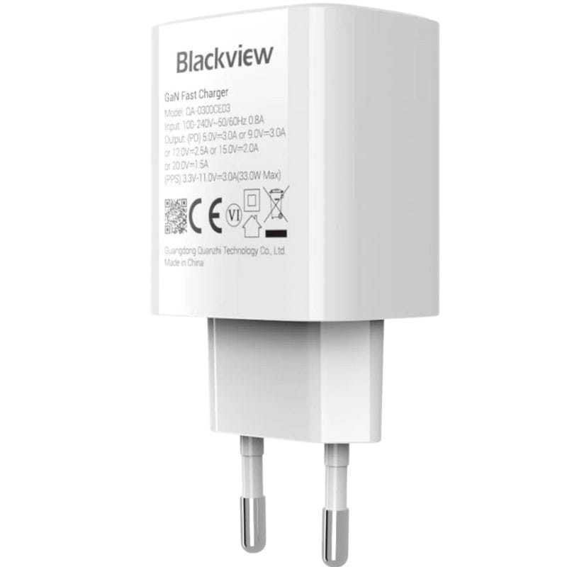Blackview 33W USB-C carga rápida - Cargador de pared, imagen lateral