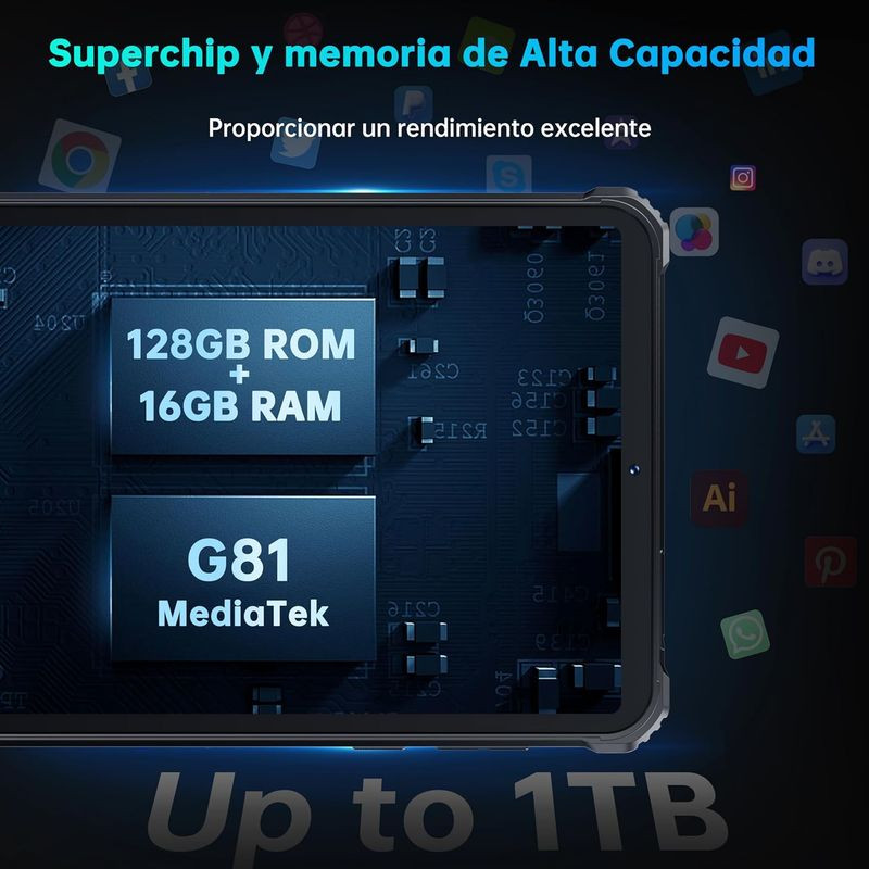 Processador de Oukitel RT3 Pro 4GB/128GB Verde