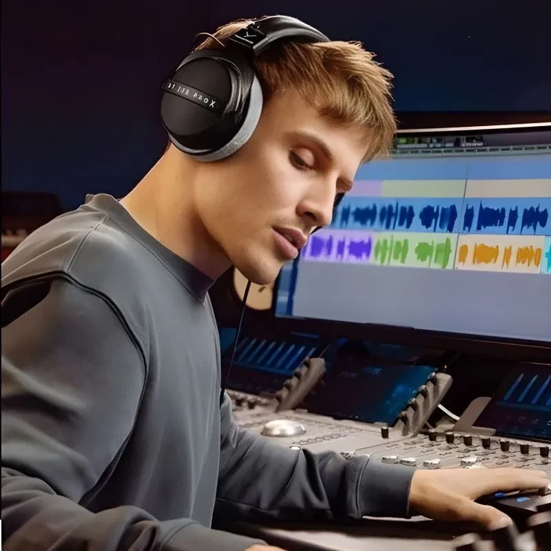 Beyerdynamic DT 700 Pro X Black Edition auriculares de estudio negros con copas cerradas, diadema acolchada y cable desmontable, diseño robusto para mezcla