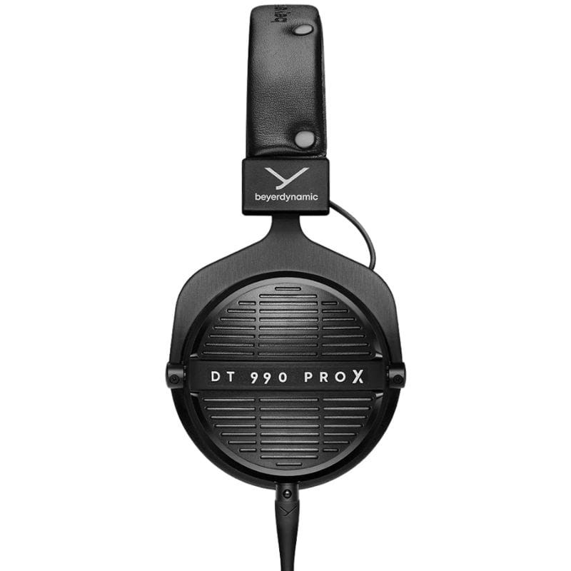 Beyerdynamic DT 990 PRO X casque studio filaire noir, coques rondes à grille ajourée, arceau cuir rembourré, câble détachable, design robuste professionnel
