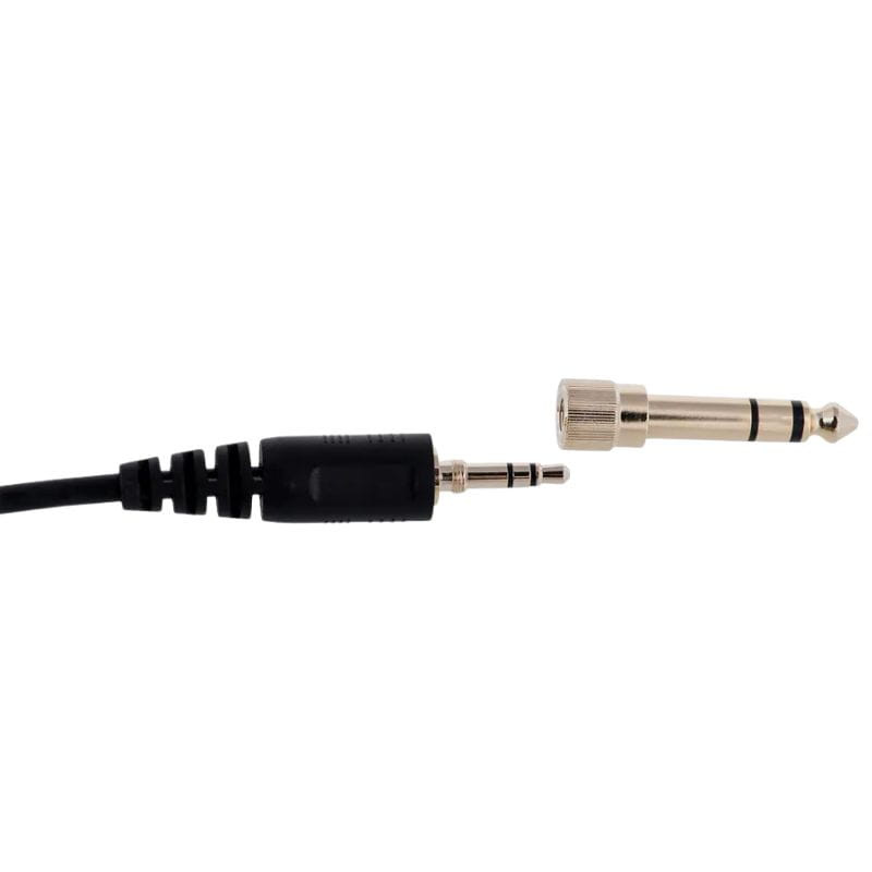 Jack 3,5 mm noir avec bague antidérapante et adaptateur 6,35 mm métal doré détachable, connecteur stéréo pour casque Beyerdynamic DT 770 Pro 80 Ω Noir