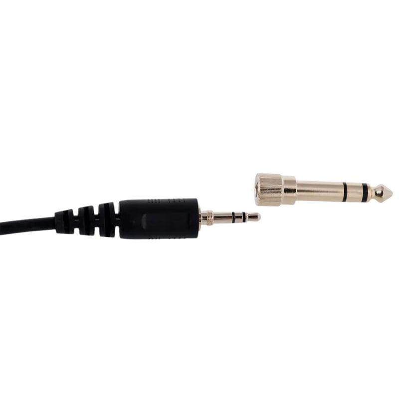 Jack 3,5 mm noir avec bague antidérapante et adaptateur 6,35 mm métal doré détachable, connecteur stéréo pour casque Beyerdynamic DT 770 Pro 80 Ω Noir