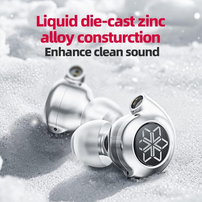 FiiO FD11 Plata - Auriculares Hi-Res: driver dinámico de doble cavidad con bobina roja y cámara metálica, diseño para graves rápidos y detallados.