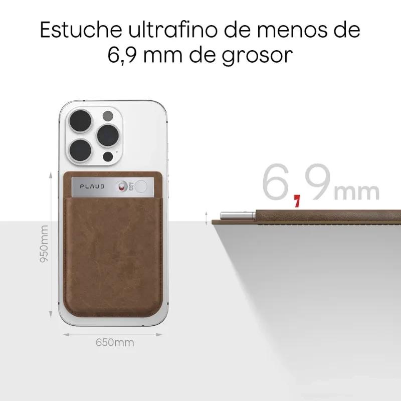 Estuche Magnético para grabadora Plaud Note - Verde, ultrafino 6,9 mm, diseño compacto que se adhiere al iPhone, acabado elegante y recortes precisos