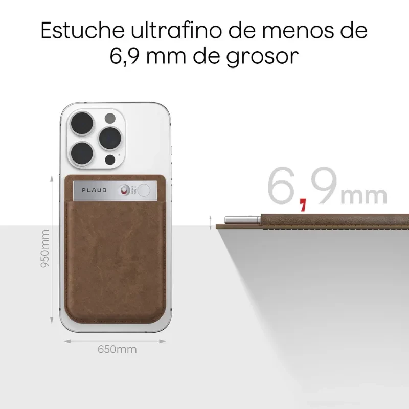 Estuche Magnético para grabadora Plaud Note - Azul, ultrafino 6,9 mm, diseño compacto tipo bolsillo trasero, ajuste preciso y acabado premium