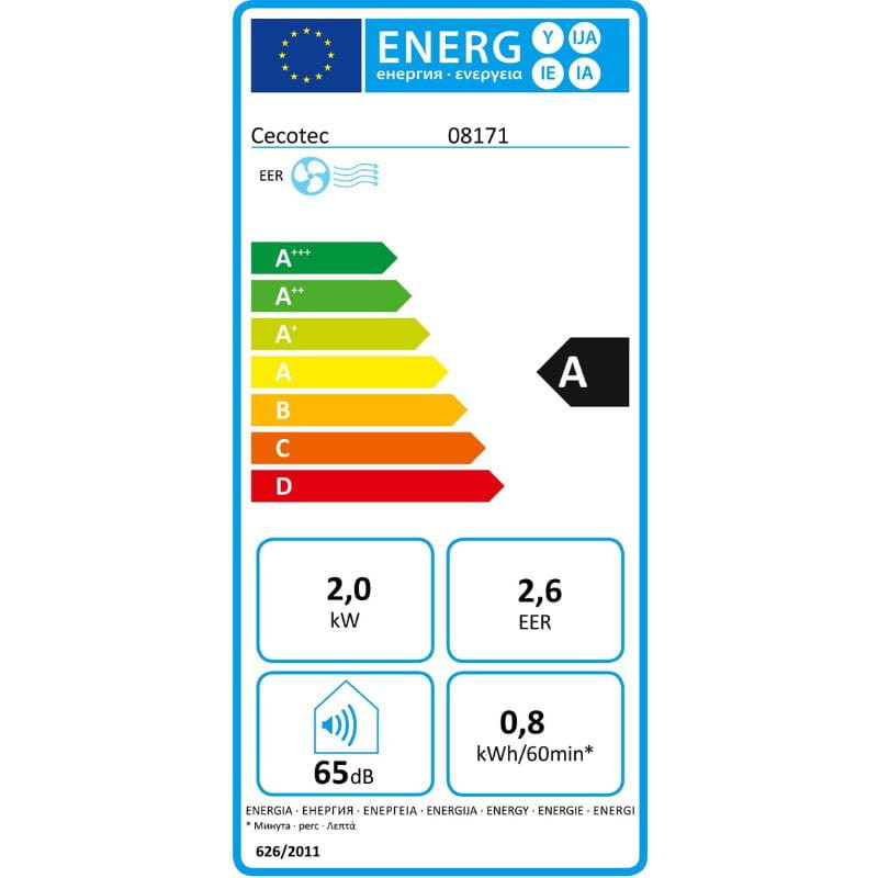 Cecotec Forceclima 7400 Soundless Touch - Climatiseur portable, classe A